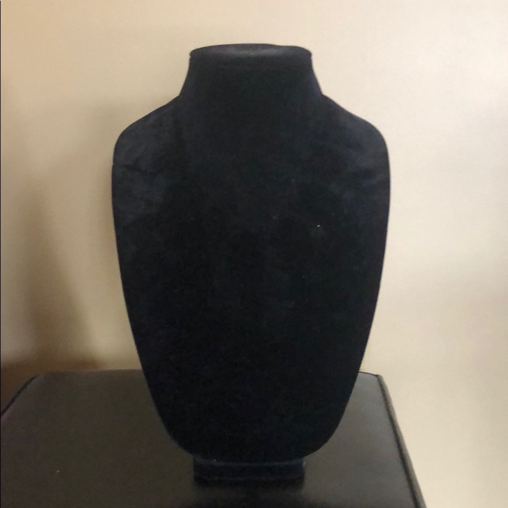 Large black velvet jewelry display